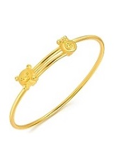 outstanding mini 24 gold bag and piggy newborn bangle